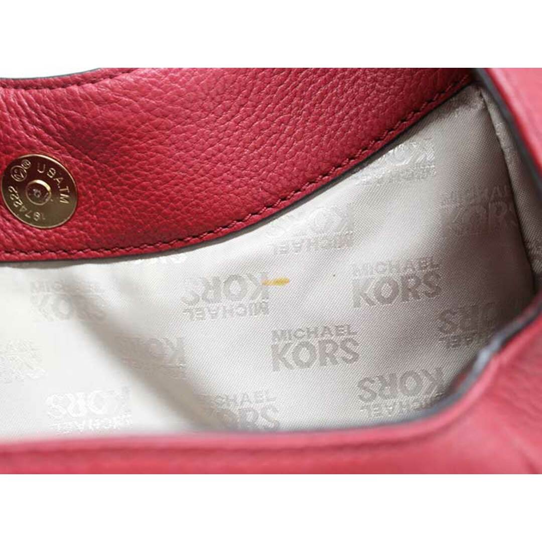 Michael Kors(マイケルコース)の【新規値下げ】♪MICHAEL KORS/マイケルコース♪レザートートバッグ/シンプル/カジュアル/オシャレ/BAG/鞄 レッド/赤色 レディース 【中古】 春夏秋冬 216032 レディースのバッグ(トートバッグ)の商品写真