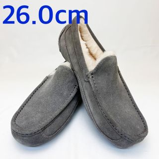 アグ(UGG)の新品 UGG アグ メンズ スリッポン ASCOT グレー 26.0cm (スリッポン/モカシン)