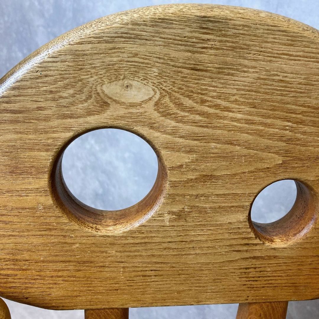 木製 テーブル付 ハイチェア ベビーチェア　ハンドメイド　木の家具　子ども椅子奥行き約44㎝