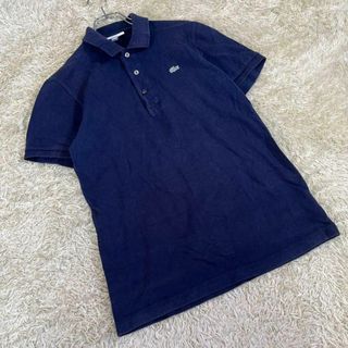 ラコステ(LACOSTE)のLACOSTE ラコステ (XS) 白ワニ ロゴ入り ポロシャ 半袖 レディース(ポロシャツ)