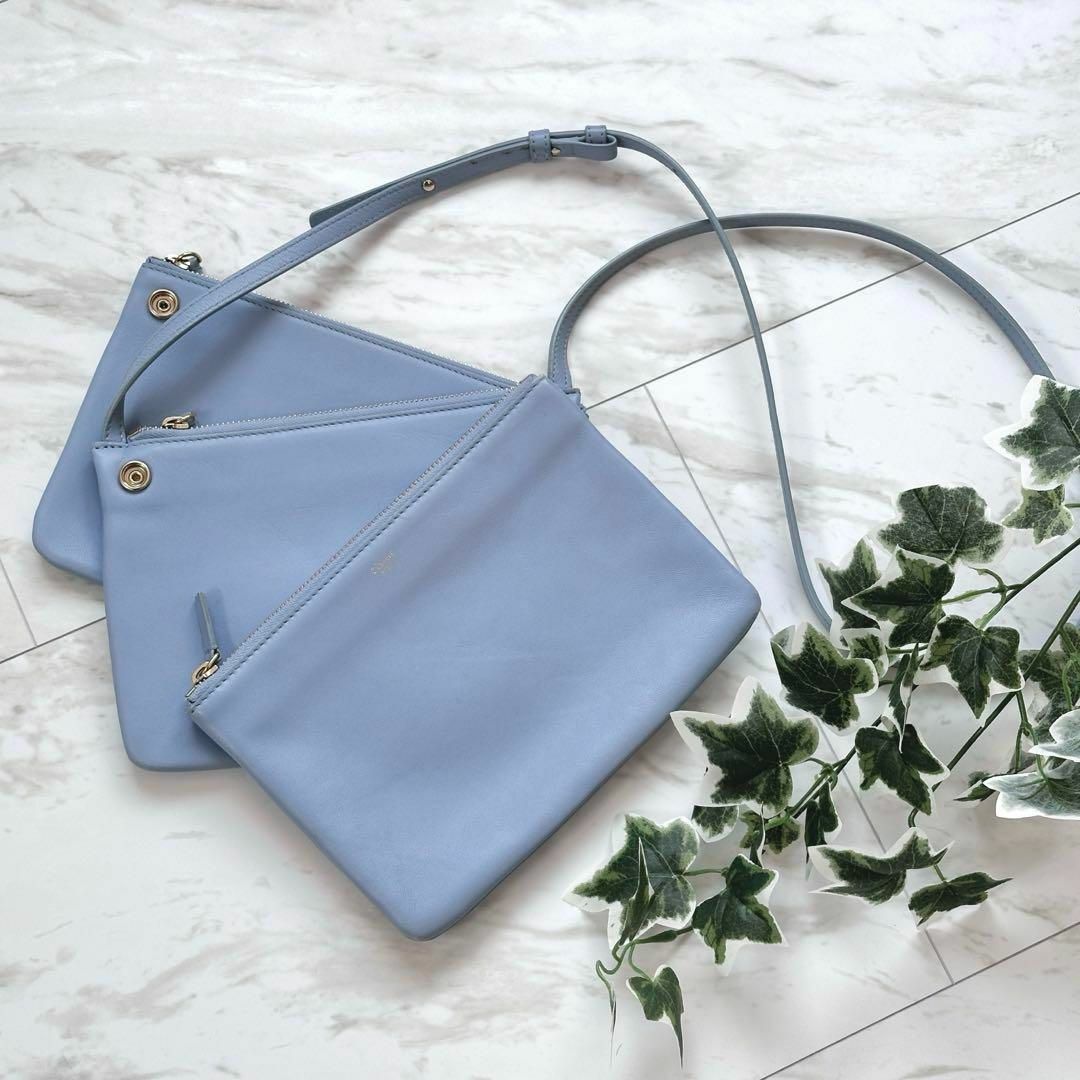 CELINE - CELINE セリーヌ トリオ スモール ショルダーバッグ CELINE - CELINE セリーヌ トリオ スモール ショルダーバッグ