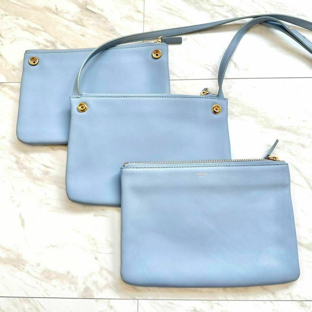 CELINE - CELINE セリーヌ トリオ スモール ショルダーバッグ CELINE - CELINE セリーヌ トリオ スモール ショルダーバッグ