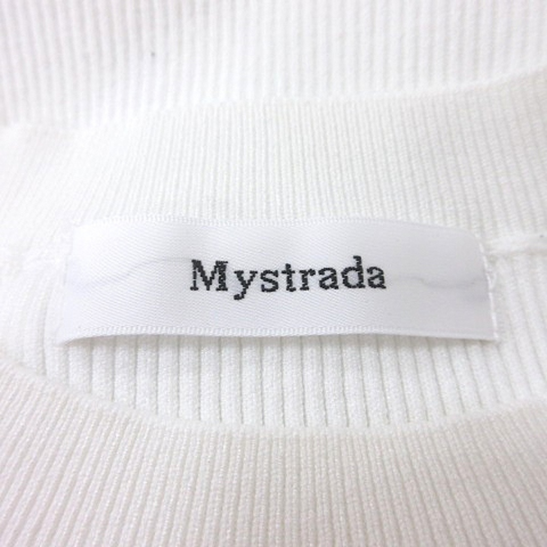 Mystrada(マイストラーダ)のマイストラーダ Mystrada ニット カットソー 長袖 リブ 38 白 レディースのトップス(ニット/セーター)の商品写真