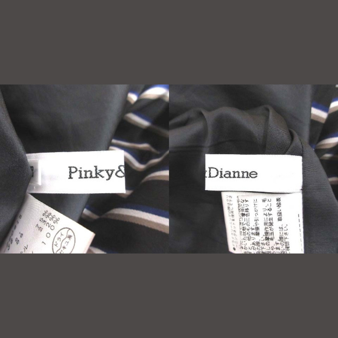 Pinky&Dianne(ピンキーアンドダイアン)のピンキー&ダイアン ピンダイ タイトスカート ひざ丈 ストライプ 38 黒 レディースのスカート(ひざ丈スカート)の商品写真