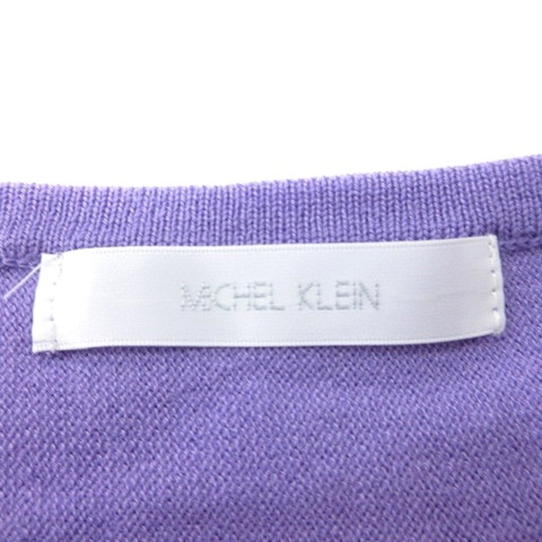 MICHEL KLEIN(ミッシェルクラン)のミッシェルクラン MICHEL KLEIN ニット カットソー 長袖 38 紫 レディースのトップス(ニット/セーター)の商品写真