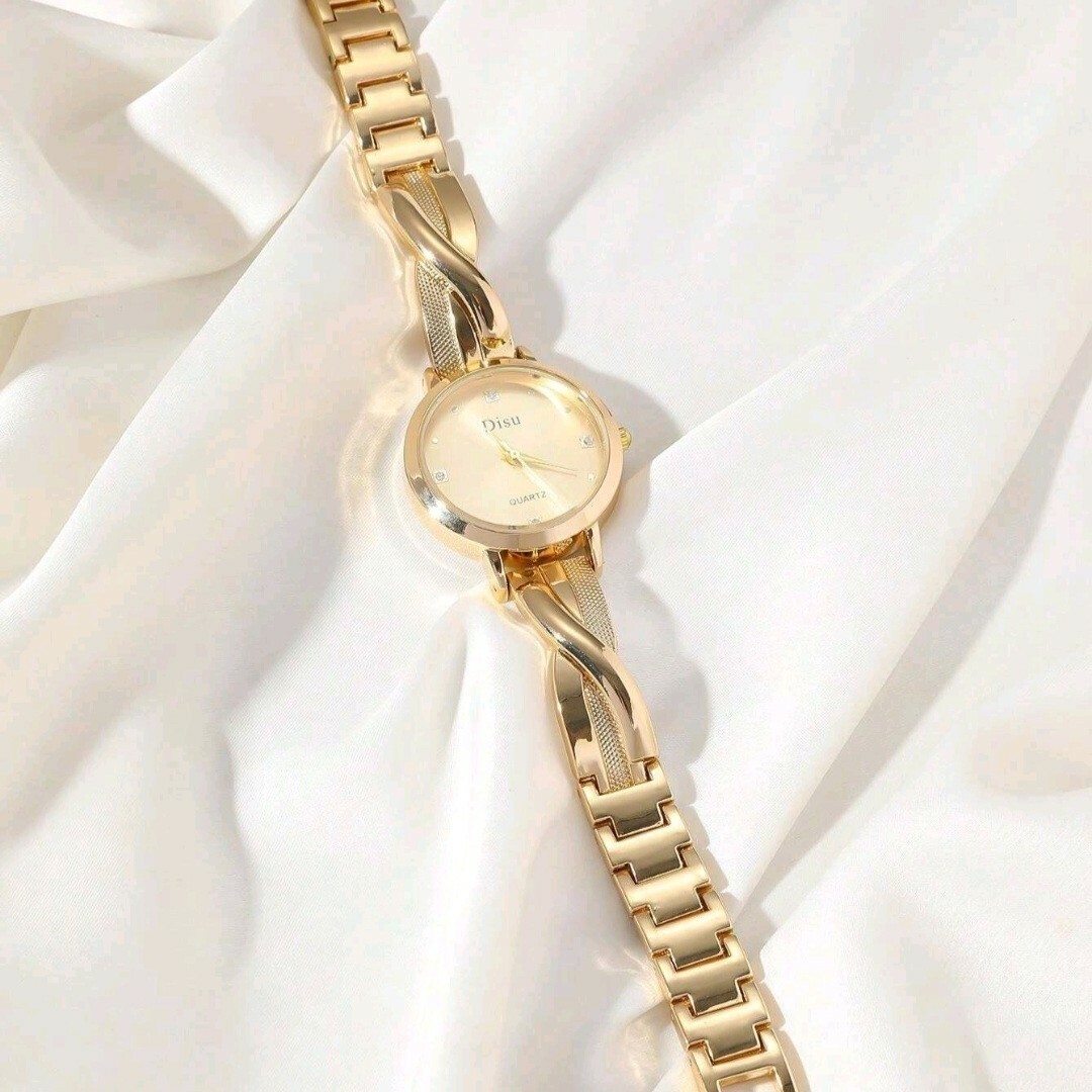 レディースお洒落なゴールド腕時計【一点限り早い者勝ち】 レディースのファッション小物(腕時計)の商品写真