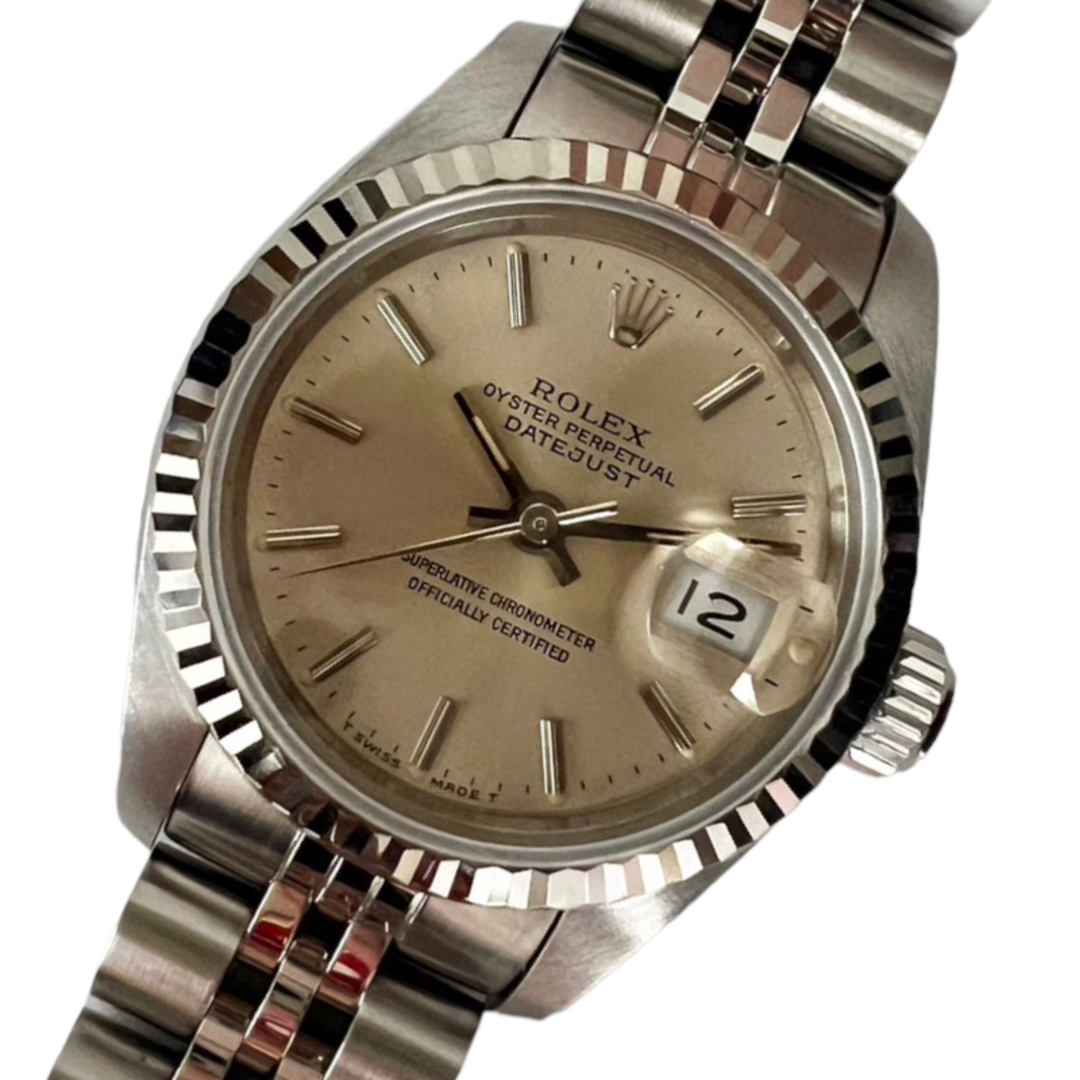 ファッション小物ロレックス ROLEX デイトジャスト 26 69174 X番 シルバー ステンレススチール SS、K18WG 自動巻き レディース 腕時計