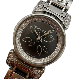 ルイヴィトン(LOUIS VUITTON)のルイ・ヴィトン LOUIS VUITTON タンブール ビジュ ペタル Q151G シルバー ステンレススチール SS クオーツ レディース 腕時計(腕時計)