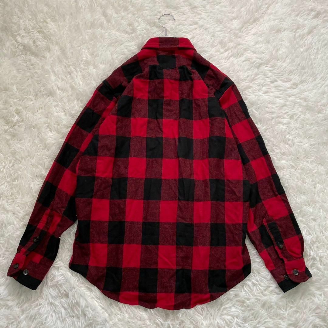 PENDLETON(ペンドルトン)のPENDLETON (XL) コットン 総柄 チェック柄 厚手シャツ 赤色 黒色 メンズのトップス(シャツ)の商品写真