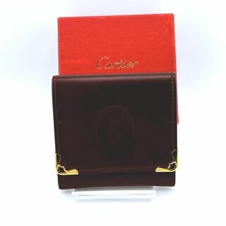 カルティエ(Cartier)のカルティエ マストライン レザー コインケース ワインレッド レディース(コインケース)