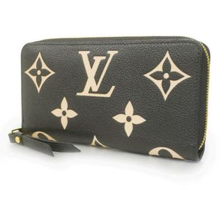 ルイヴィトン(LOUIS VUITTON)の【4ec2428】ルイヴィトン 長財布/モノグラム・アンプラント/ジッピーウォレット/M80481/ブラック/ベージュ(財布)