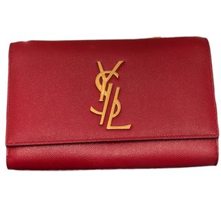 サンローラン(Saint Laurent)のサンローラン SAINT LAURENT ケイトチェーンショルダー 470429 レッド グレインレザー グレインレザー レディース ショルダーバッグ(ショルダーバッグ)