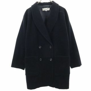 Christian Dior - クリスチャンディオール 80s 90s プレタポルテ オールド チェスターコート 7 黒 Christian Dior PRET-A-PORTER レディース 古着 【240118】