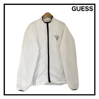 GUESS XL 新品 メンズ ナイロンジャケット ウィンドブレーカー 白ジャケット