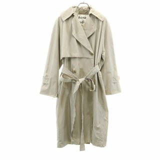 アクネストゥディオズ 長袖 トレンチコート 30 ベージュ系 ACNE STUDIOS 肩パット入り レディース 古着 【240118】