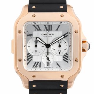 カルティエ(Cartier)のカルティエ サントス ドゥ カルティエ クロノグラフ XL WGSA0017 メンズ 中古 腕時計(腕時計(アナログ))