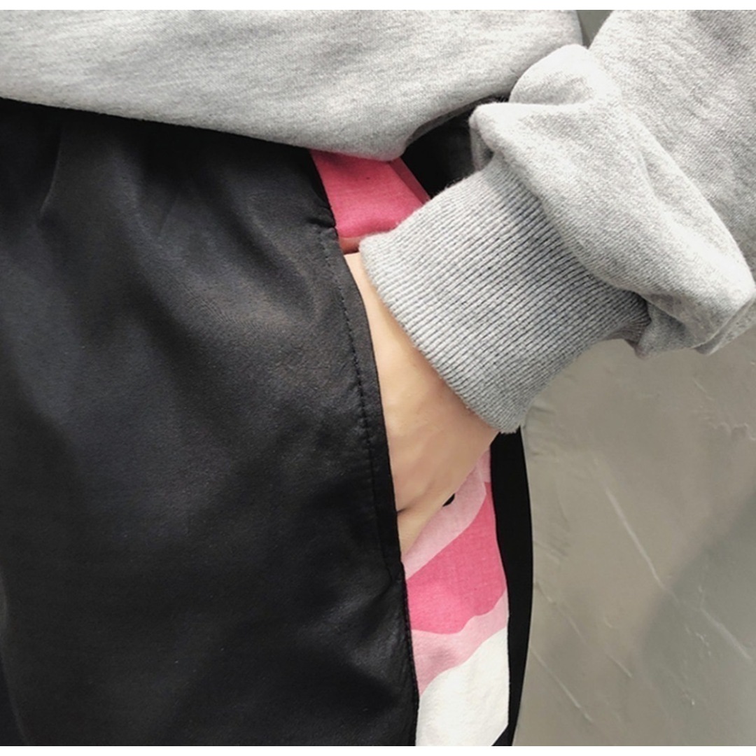 ジョガー ストリート系 L ブラック レディース オルチャン 迷彩 韓国 人気 レディースのパンツ(その他)の商品写真