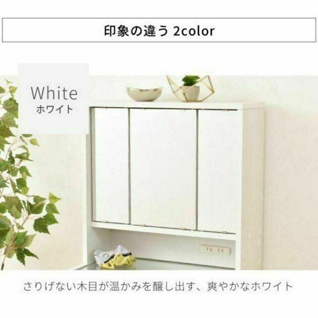 CUSTAシリーズ☆卓上ドレッサー《デスクに取り付けて使える三面鏡パーツ》 インテリア/住まい/日用品の収納家具(ドレッサー/鏡台)の商品写真