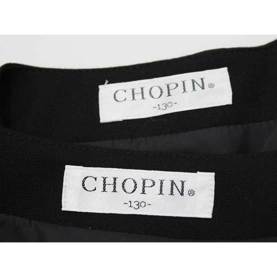 約305cm袖丈【値下げ!】新品 未使用品▲ショパン/CHOPIN▲130cm アンサンブル/ブラックフォーマル 黒 フォーマル 入学式 卒業式 卒園式 冠婚葬祭 発表会 子供服 キッズ kids 女の子 212122