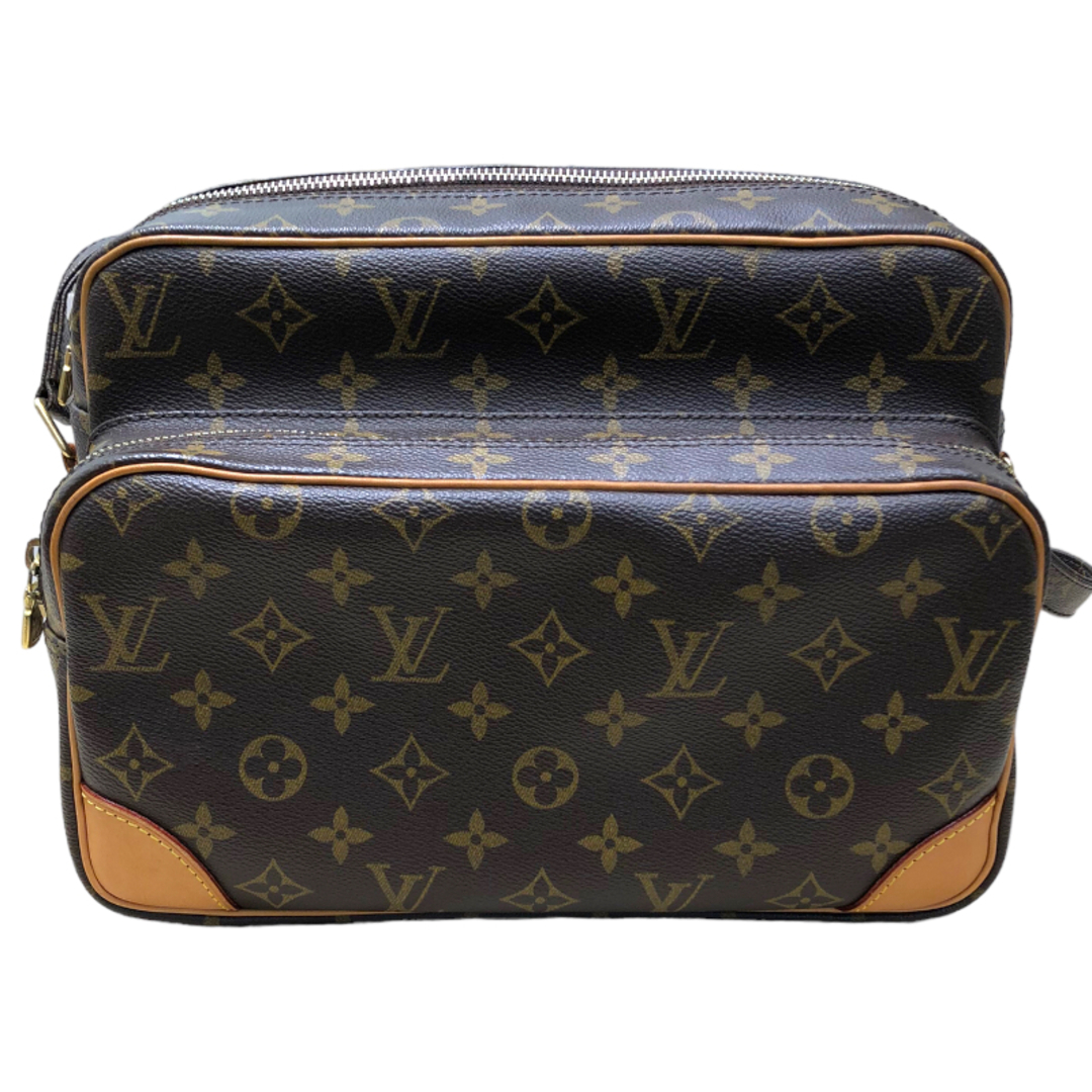 ルイ・ヴィトン LOUIS VUITTON ナイル ブラウン モノグラムキャンバス モノグラム ユニセックス ショルダーバッグファスナーポケットx1内側