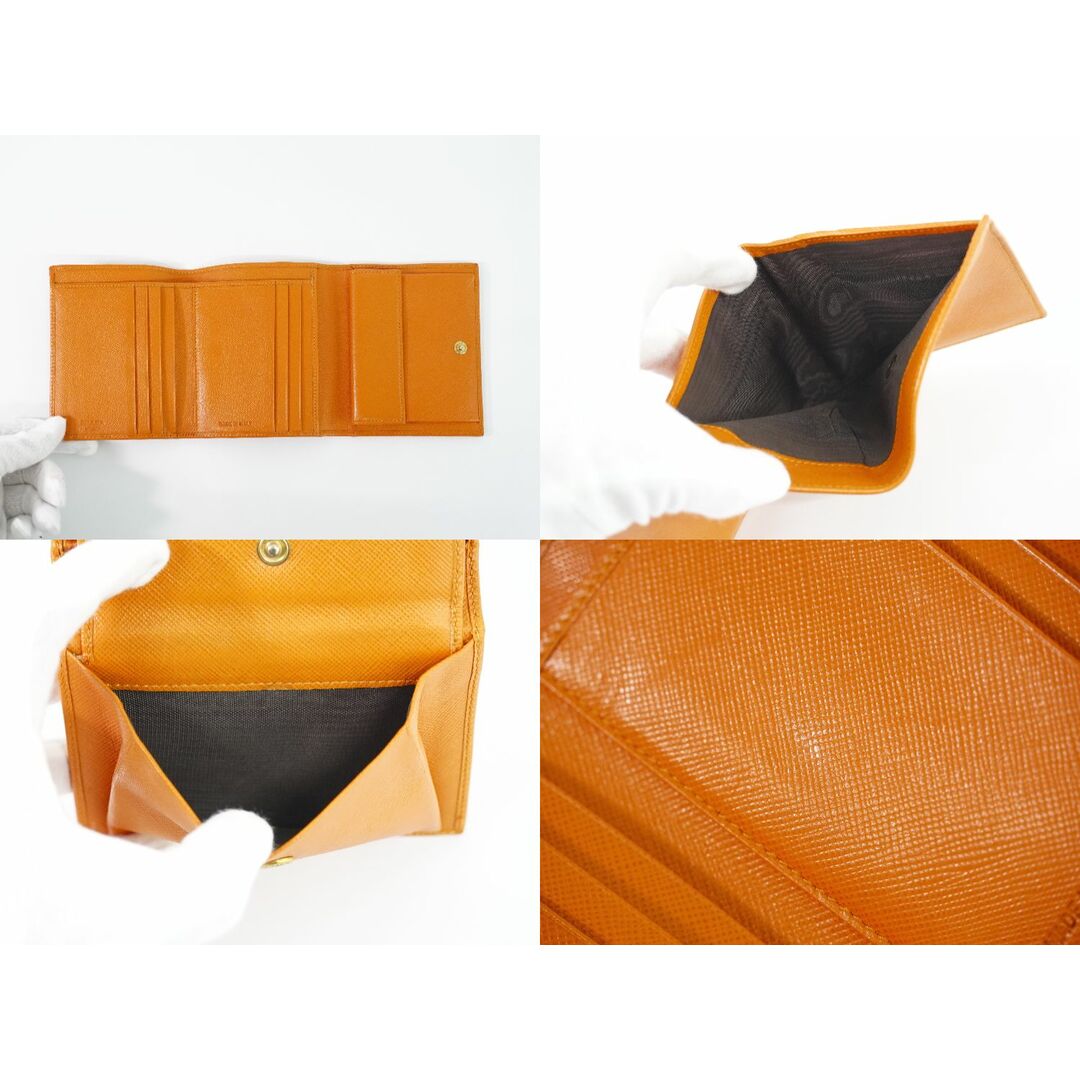 PRADA - 本物 プラダ PRADA サフィアーノ レザー 折財布 PRADA - 本物 プラダ PRADA サフィアーノ レザー 折財布