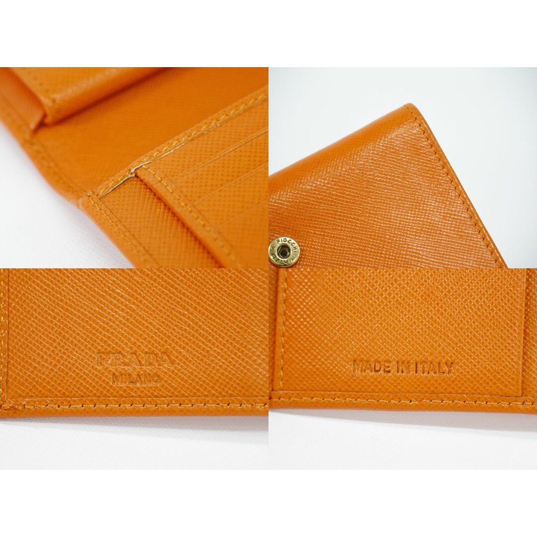 PRADA - 本物 プラダ PRADA サフィアーノ レザー 折財布 PRADA - 本物 プラダ PRADA サフィアーノ レザー 折財布