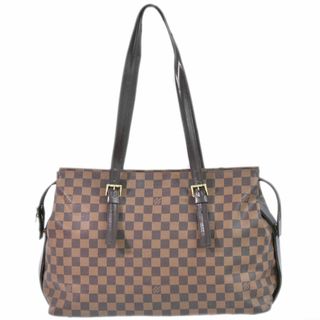 ルイヴィトン(LOUIS VUITTON)の本物 ルイヴィトン LOUIS VUITTON LV チェルシー ダミエ エベヌ ショルダーバッグ トートバッグ ブラウン N51119 Chelsea ビトン バッグ 中古(ショルダーバッグ)