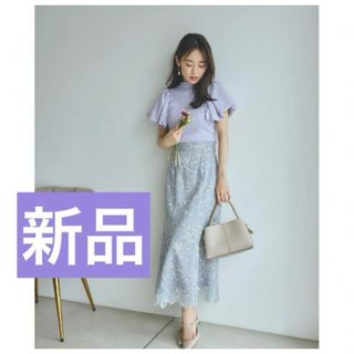 ストラ(Stola.)のストラ新品★洗える！泉里香着フラワー刺繍マーメイドスカートレーススカートTV衣装(ひざ丈スカート)