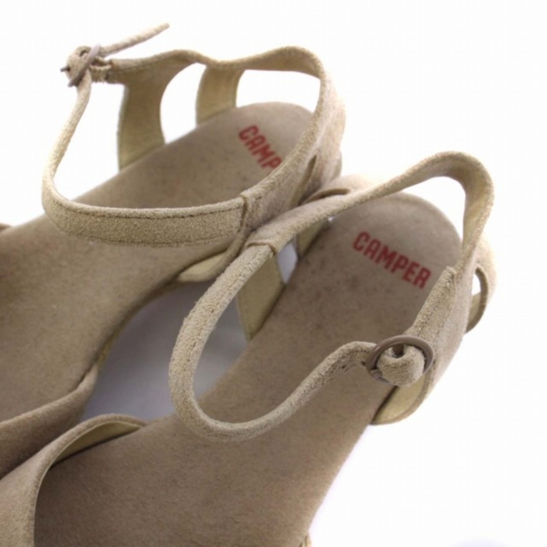 CAMPER(カンペール)のカンペール サンダル ストラップ ウェッジソール スエード 24cm ベージュ レディースの靴/シューズ(サンダル)の商品写真
