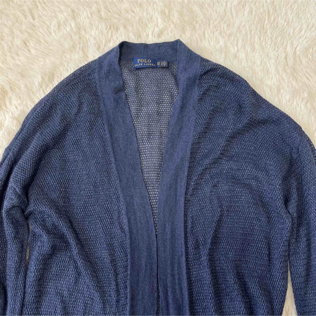 POLO RALPH LAUREN(ポロラルフローレン)のPOLO RALPH LAUREN リネン レーヨン ロングカーディガン XS レディースのトップス(カーディガン)の商品写真