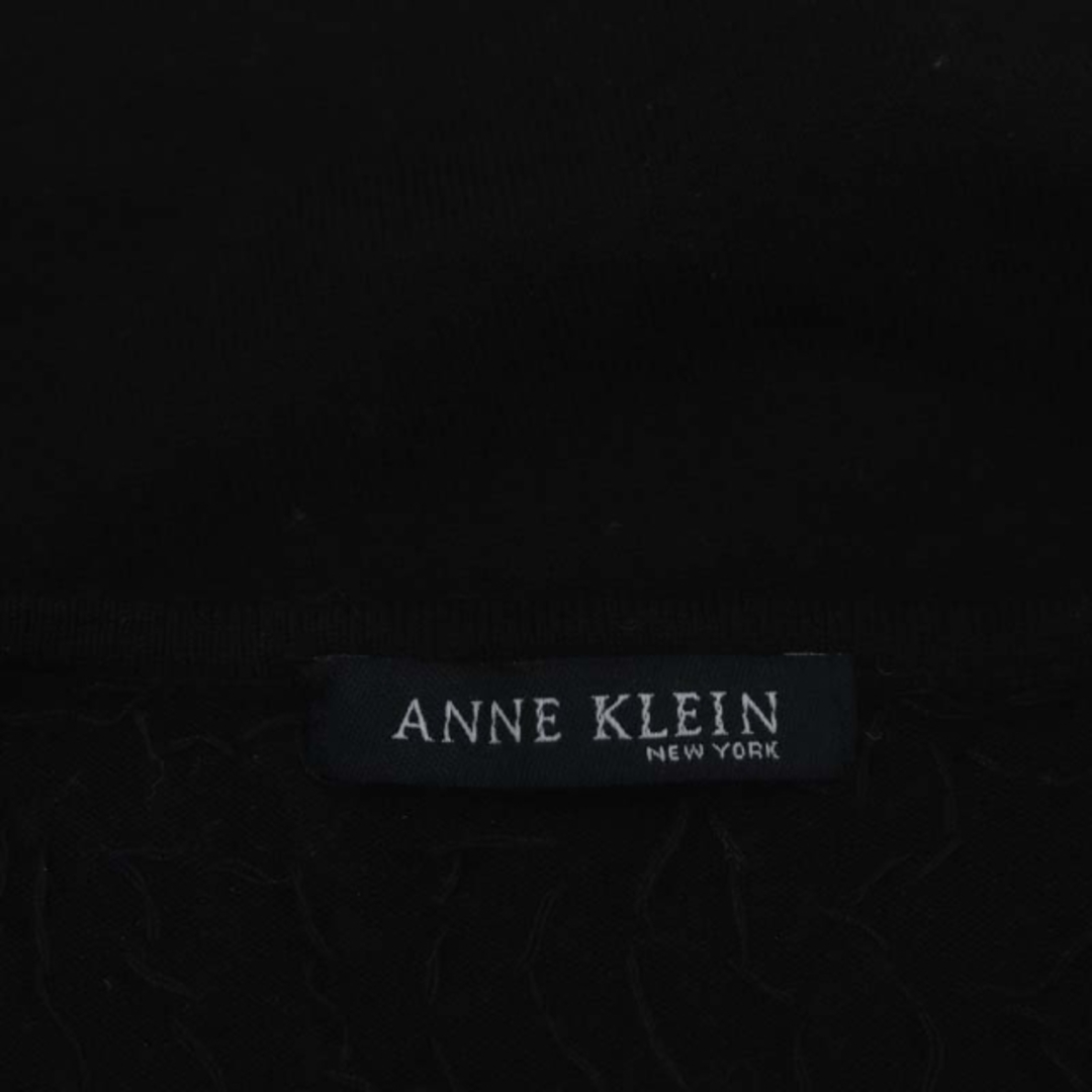 ANNE KLEIN(アンクライン)のアンクライン ビーズ ノースリーブニット カットソー S 黒 レディースのトップス(ニット/セーター)の商品写真