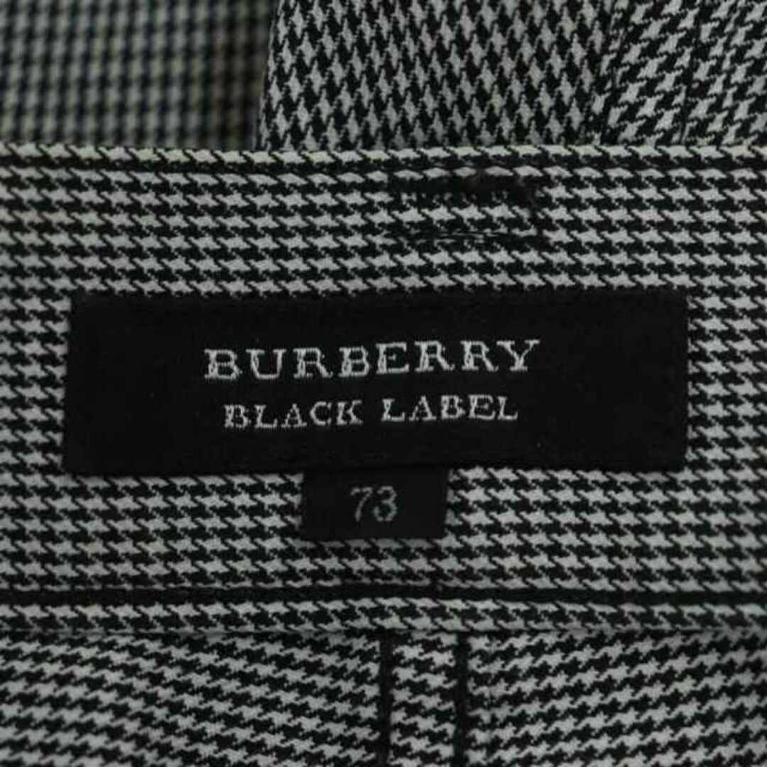BURBERRY BLACK LABEL(バーバリーブラックレーベル)のバーバリーブラックレーベル ハウンドトゥース柄 パンツ フレア 73 紺 白 メンズのパンツ(スラックス)の商品写真