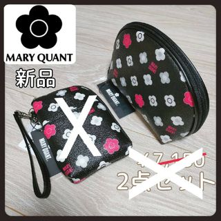 マリークワント(MARY QUANT)の【新品】マリークワントマリクワデイジーロゴポーチブラック完売品(ポーチ)