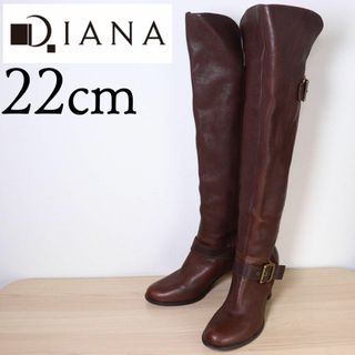 ダイアナ(DIANA)のDIANA ダイアナ 22 ニーハイ ブーツ ベルト 2way ブラウン(ブーツ)