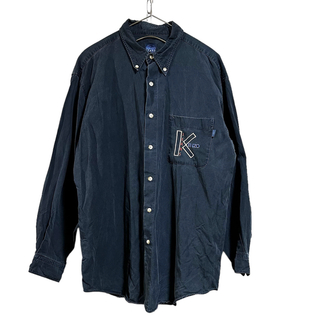 ケンゾー(KENZO)の希少 古着 KENZO JEANS 胸ポケット刺繍ロゴ ロング スリーブ シャツ(シャツ)