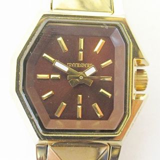 ディーゼル(DIESEL)のディーゼル DZ-5184 腕時計 2連 ブレスウォッチ ゴールド 茶文字盤(腕時計)