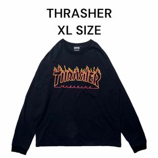 スラッシャー(THRASHER)のTHRASHER　フレイムパターン　ビッグロゴプリント　ロンT　スラッシャーXL(スウェット)