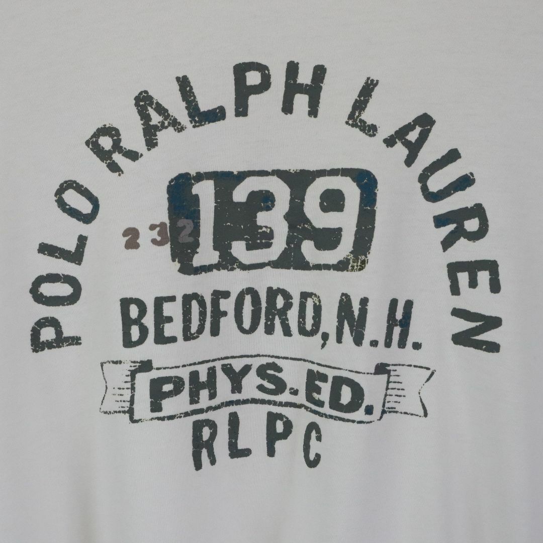 POLO RALPH LAUREN(ポロラルフローレン)の【希少】ポロラルフローレン／ロンT　ビッグロゴ　アーチロゴ　ベッドフォード　白T メンズのトップス(Tシャツ/カットソー(七分/長袖))の商品写真