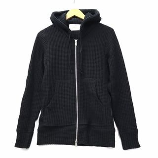 タトラス(TATRAS)のタトラス シーグリーン BIG WAFFLE HOODIE 01 ブラック(パーカー)