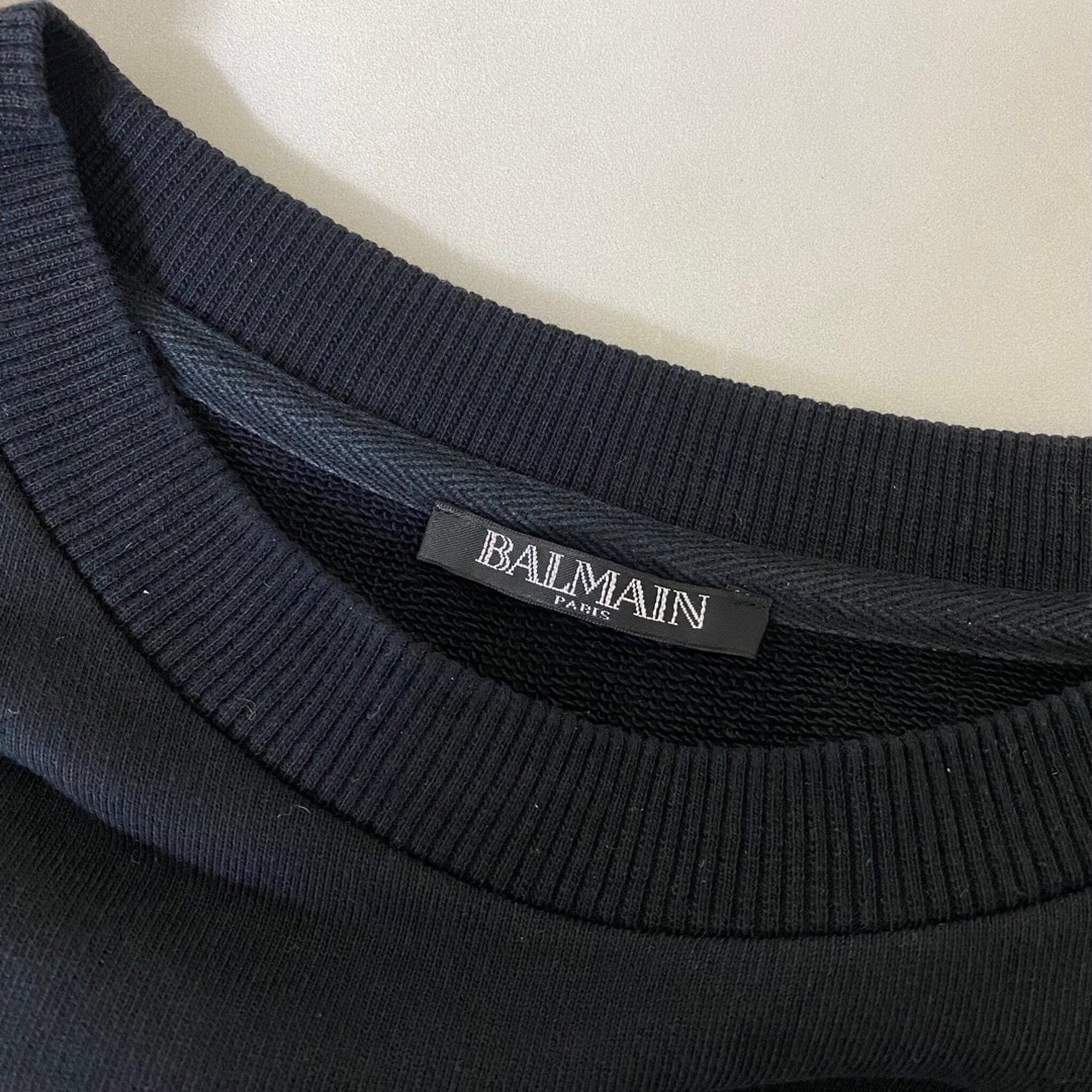 BALMAIN(バルマン)のBALMAIN バルマン トレーナー スウェット 黒 サイズL ◆ロンハーマン メンズのトップス(スウェット)の商品写真