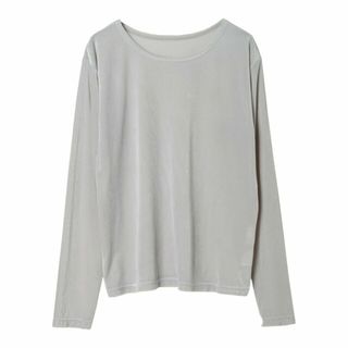 グリーンパークス(green parks)の【グレー】クルーネックシアーベロアプルオーバー 24SS/カットソー/長袖/インナー(その他)