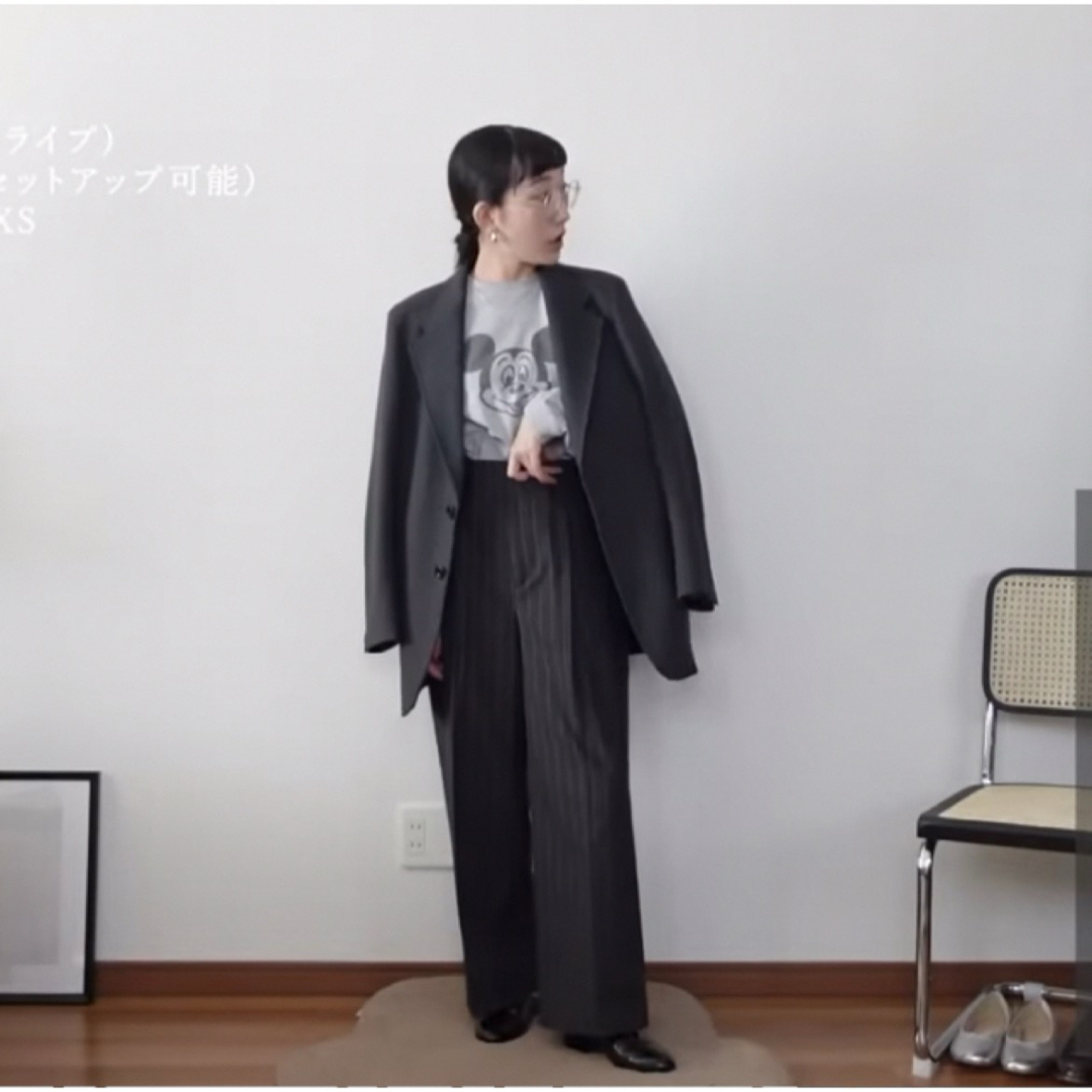 GU - GU タックワイドパンツ(ストライプ) beautiful people Sの GU - GU タックワイドパンツ(ストライプ) beautiful people Sの