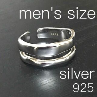 Men's size Silver925 オープンリング 銀　シルバー　指輪(リング(指輪))