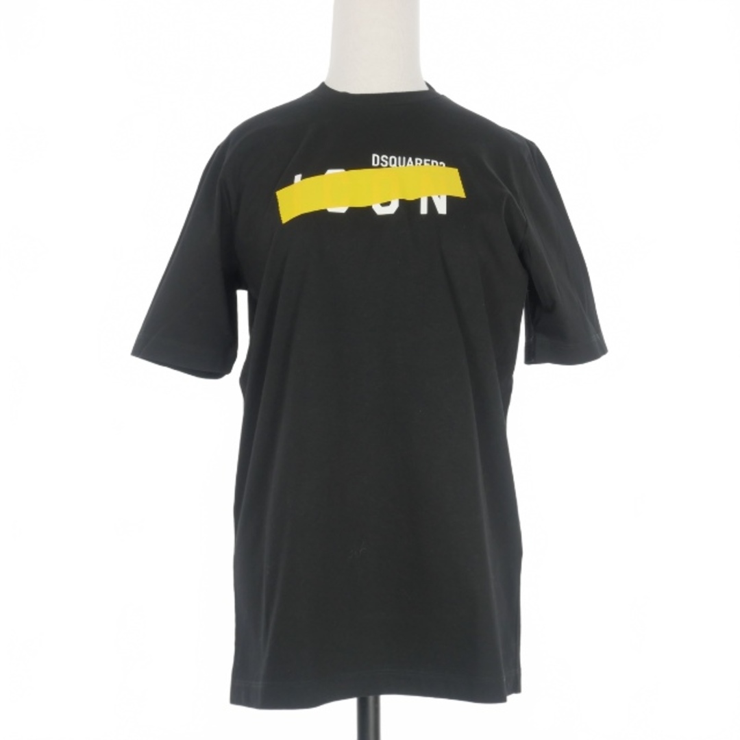 DSQUARED2(ディースクエアード)のディースクエアード 22SS アイコン パッチ ロゴプリントＴシャツ S 黒 レディースのトップス(Tシャツ(半袖/袖なし))の商品写真