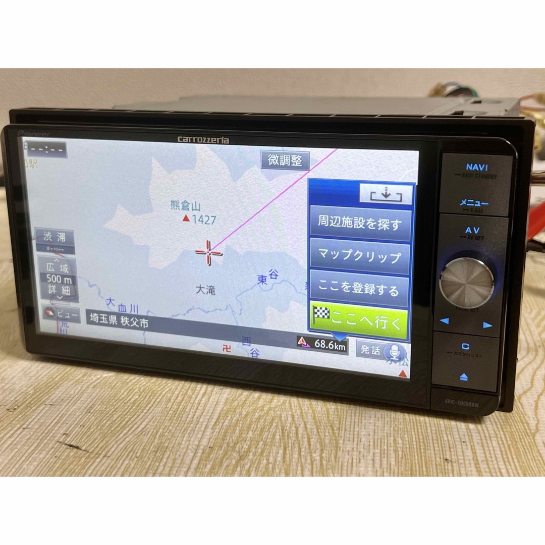 画面サイズ7V型パイオニア サイバーナビ AVIC-ZH0999W 2023