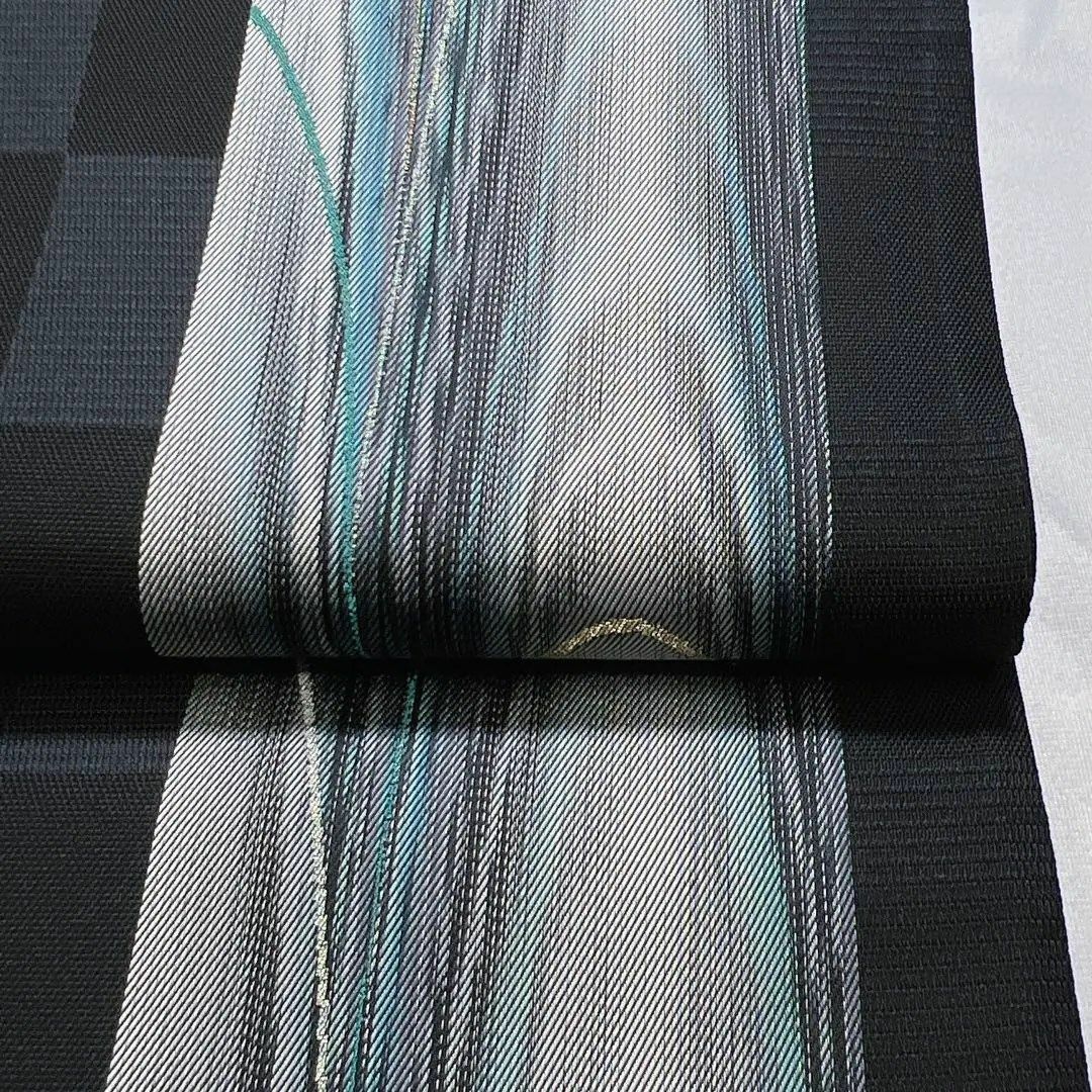 市松模様に抽象柄の袋帯 リバーシブル 着物 114wの通販 by TSUMUGI re