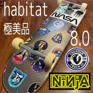 ハビタット(Habitat)のハビタット　NASA スケートボード　スケボー　コンプリート　極美品　ニンジャ(スケートボード)