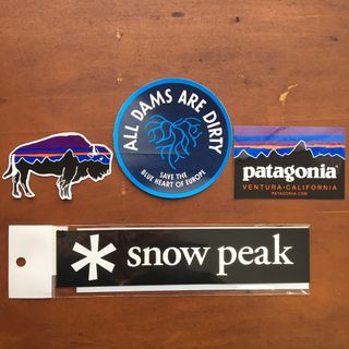 パタゴニア(patagonia)の4枚セット snowpeak スノーピーク パタゴニアステッカー   新品未使用(その他)