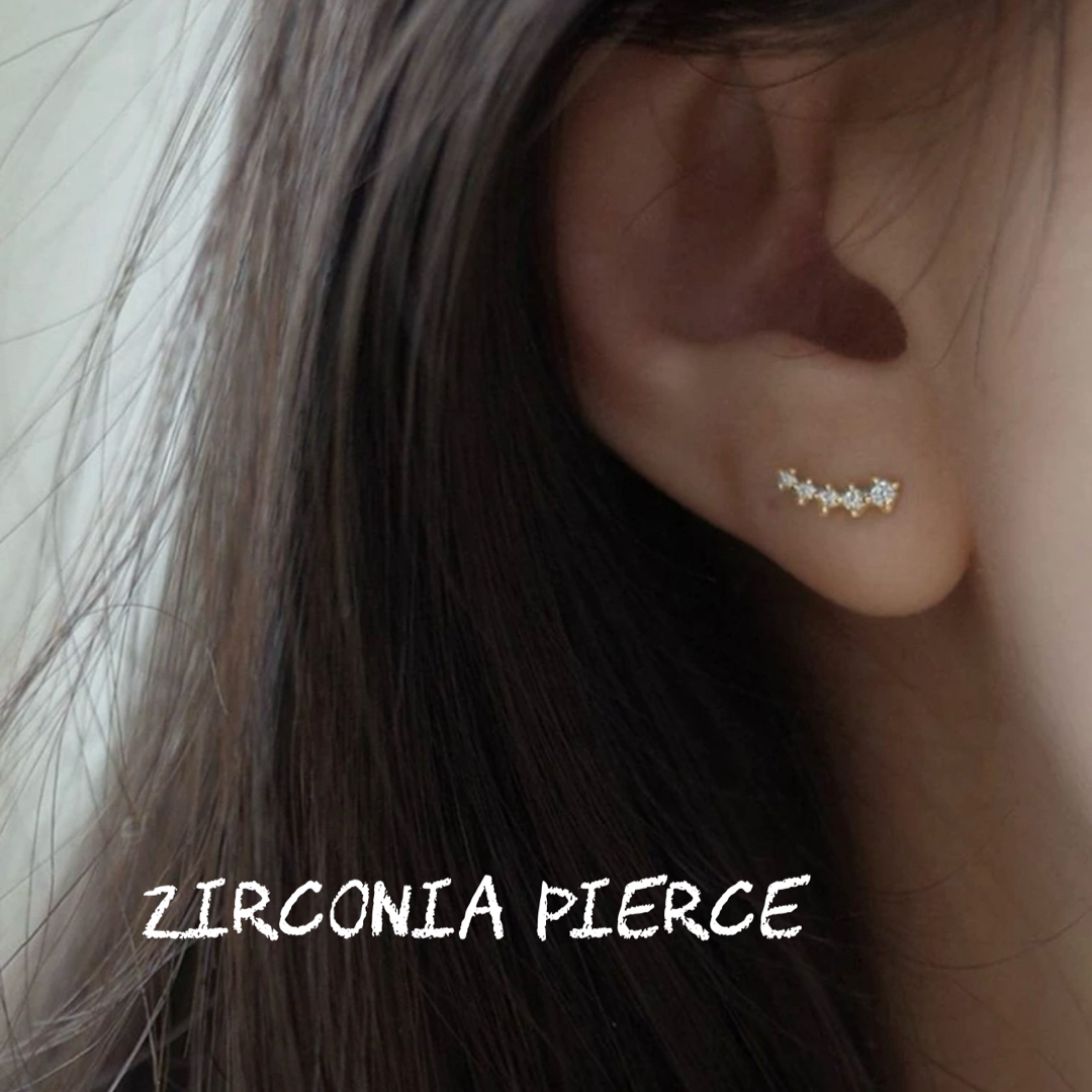 zirconia pierce gold レディースのアクセサリー(ピアス)の商品写真