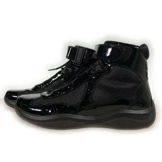 PRADA SPORT プラダスポーツ エナメル ハイカットスニーカー ベルクロ ブラック 4T 0341 Size 7 (26cm相当)(スニーカー)